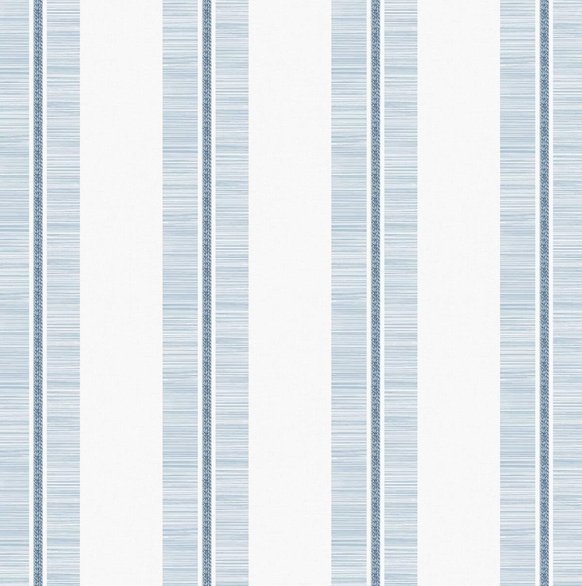 NextWall Beach Towel Stripe Peel and Stick Wallpaper (Blue Skies)