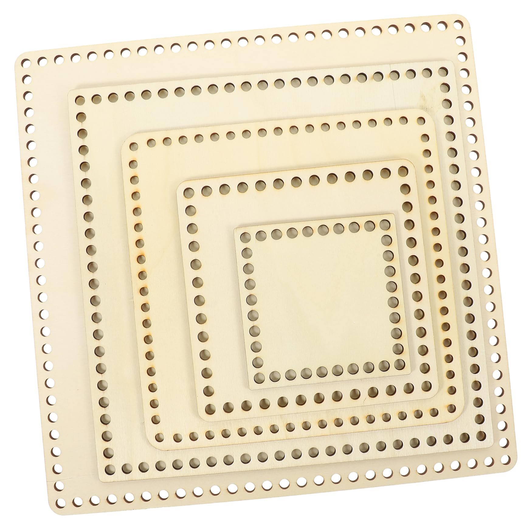 ERINGOGO 5Pcs Wooden Crochet Basket Base Durable DIY Bag Bottom for Crafting Unique Baskets for Beginners and Professionals Versatile Wood Material for All Styles