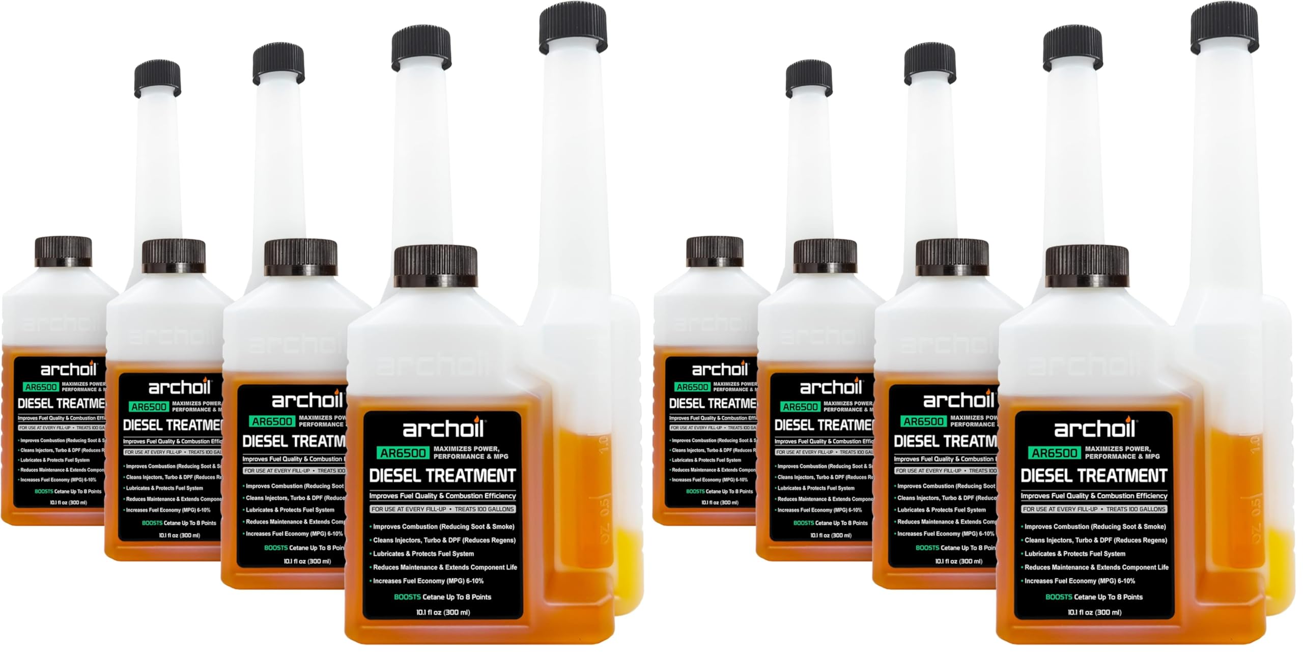 Archoil AR6500 Diesel Treatment (10.1 oz) - Four Pack - Treats 400 Gallons - Additive for All Diesel Vehicles… (Pack of 2)