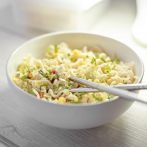 Miniatura 7 de La olla de ramen original Fasta para microondas con tapa y colador incorporado no más desorden esperando que hierva agua o fideos pegajosos pasta Al