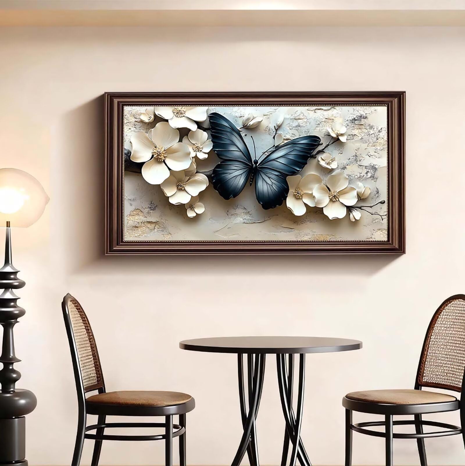 Kwiat diamentowy, duży DIY diamentowy obraz dla dorosłych 60x120cm n5w-240 | Motyl cyrkonie ścieg krzyżykowy DIY zestaw dla dorosłych, diamentowe malowanie do salonu dekoracja ścienna