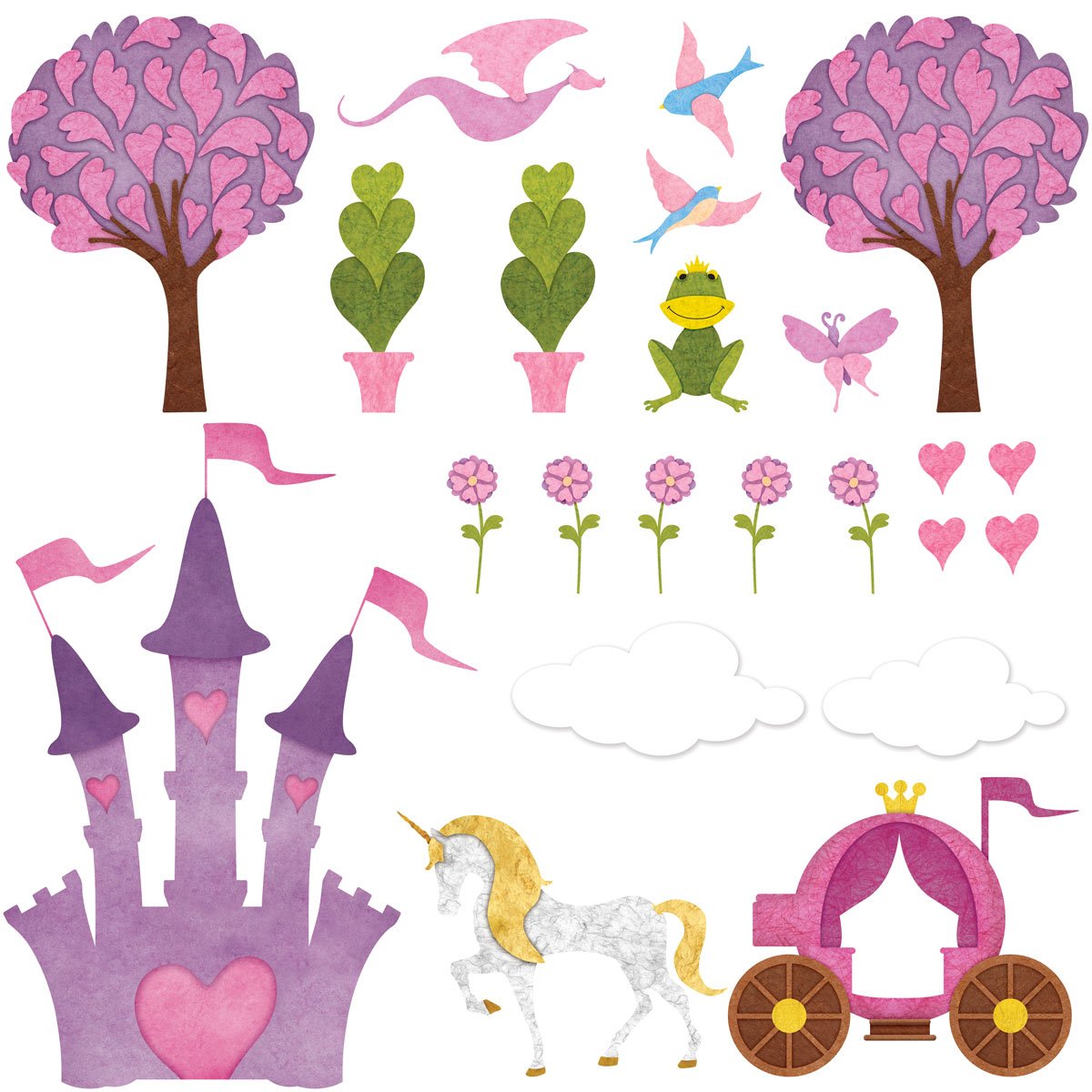 My Wonderful WallsPrincess Wall Decals Peel & Stick Princess Decor and Princess Castle Decal for Girls Room, Baby Nursery and Princess Theme Baby Shower or Princess Party