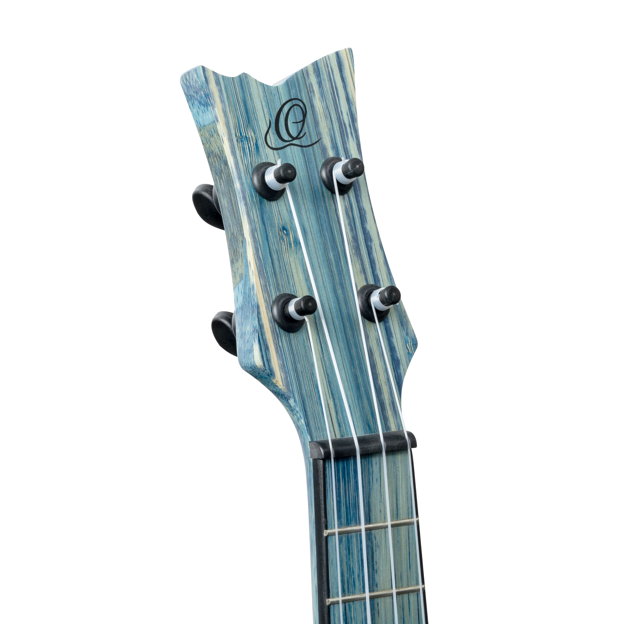 Ortega Guitars Ukulélé Concert Acoustique – Série Bamboo – Housse Incluse – Bambou, Bleu (RUSWB-CC)