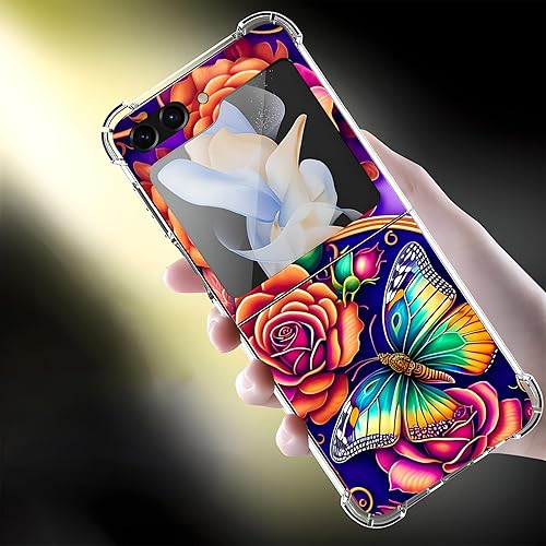 Miniatura 7 de Funda para Galaxy Z Flip 5, bonita funda protectora contra caídas de gato blanco y naranja, a prueba de golpes, carcasa protectora de cuerpo