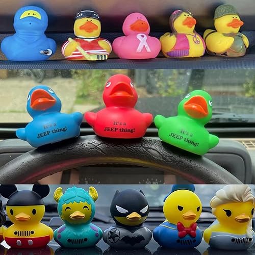 Miniatura 2 de 20 tapones de pato, montaje de pato de goma, soporte de pato de goma para Jeep Dash y pantalla fija, regalo para los amantes de Jeep, incluye