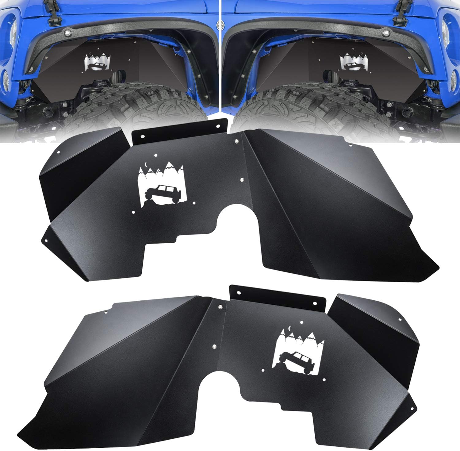 Amazon Opall フィット ジープ ラングラー フロント インナー フェンダー ライナー 20072018 JK 4WD オフ