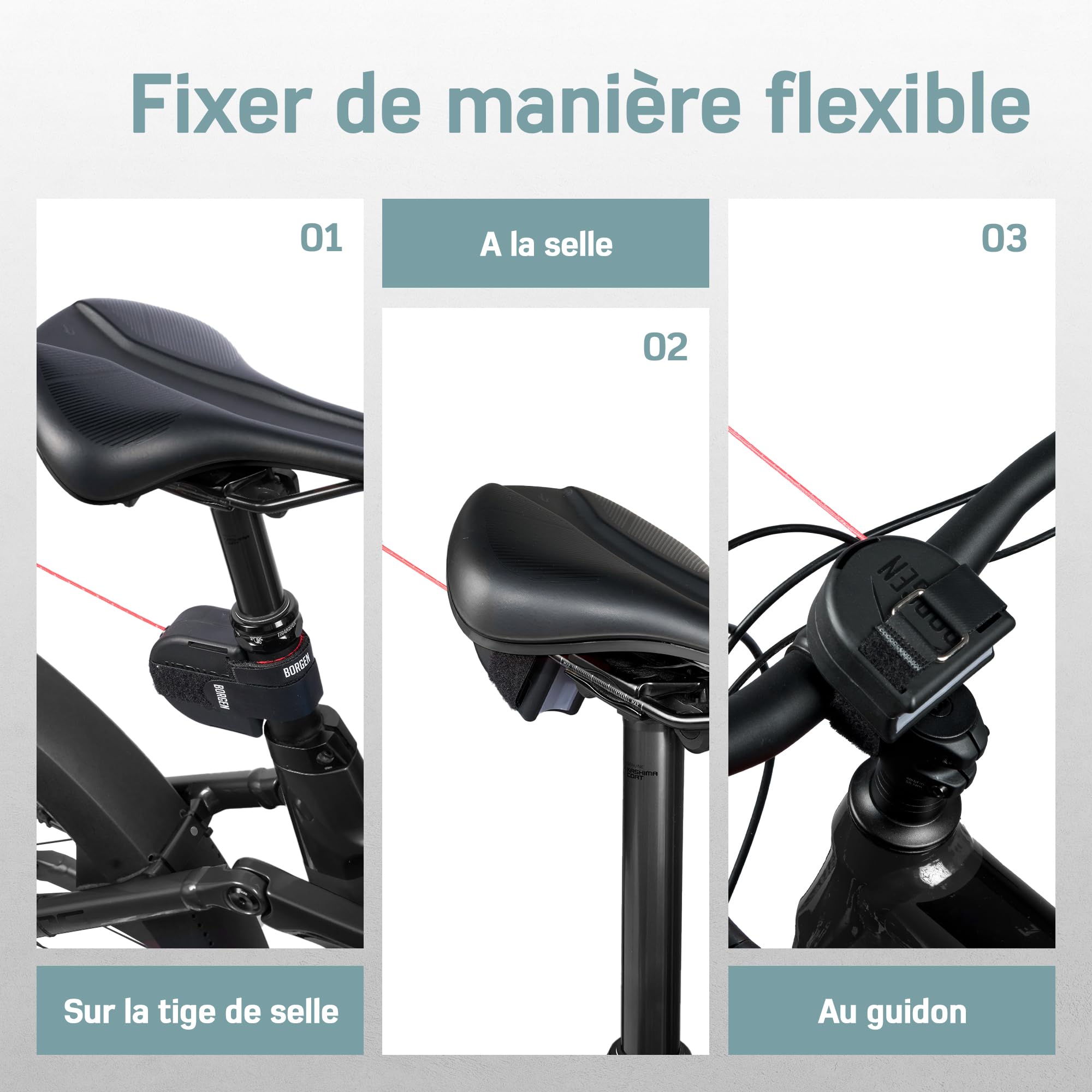 Borgen Corde de remorquage vélo pour Enfants et Adultes, Accrochage et Décrochage Sécurisés et Faciles, adapté pour Woom, Charge jusqu'à 120 kg.