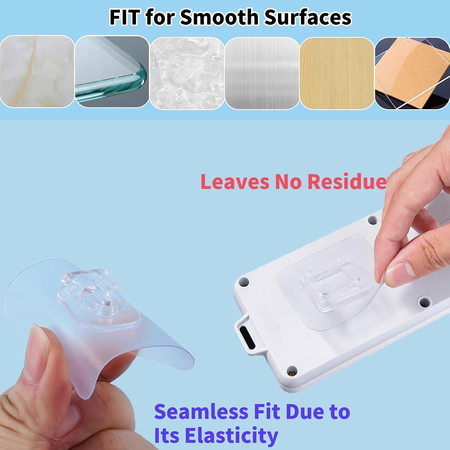 Double Sided Adhesive Wall Hooks,20 Pack Self Adhesive Hooks,Suitable for Hanging and Organizing Power Outlets, Picture Frames, and Tissue Boxes at Home, Office, or in Rv