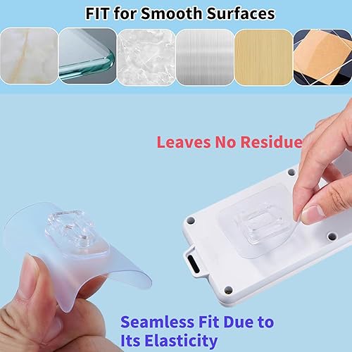 Miniatura 4 de Double Sided Adhesive Wall Hooks,20 Pack Self Adhesive Hooks,Suitable for Hanging and Organizing Power Outlets, Picture Frames, and Tissue Boxes at