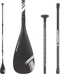 THURSO SURF Carbon Elite SUP Paddle de fibra de carbono completa Paddle Paddle de caiaque conversível, 3 peças, ajustável, 188 cm a 213 cm, extremamente leve, flutuante, Pro Performance