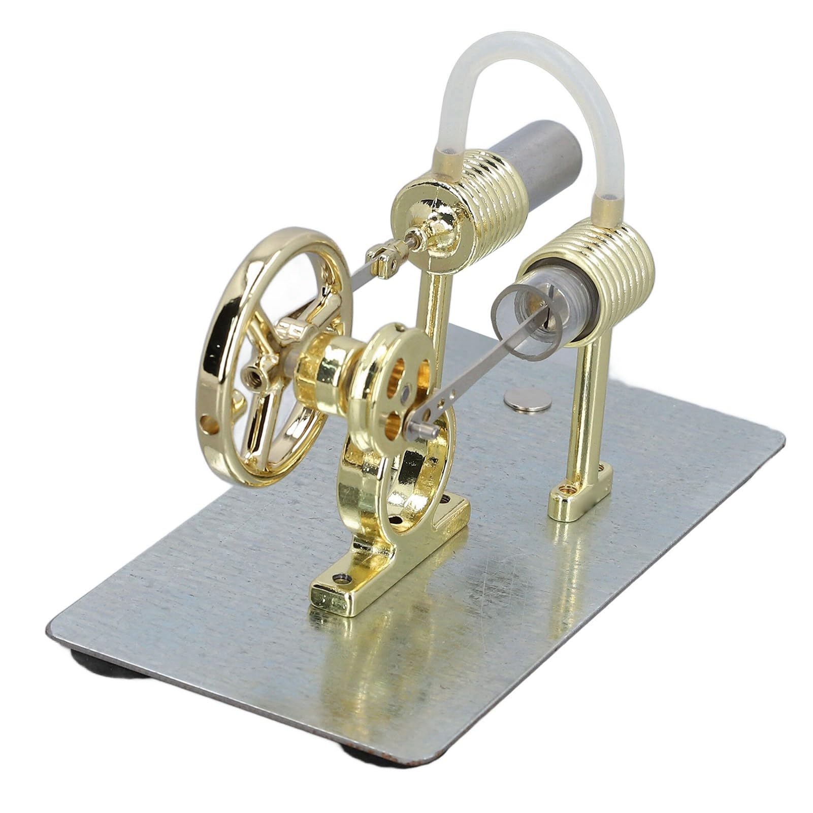 Kit motore Stirling a 16 cilindri, facile da montare, modello scientifico per scopi educativi e decorazione da scrivania, in acciaio inox