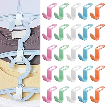SLMT Clothes Hanger Connector Hooks 100PCS Space Saving Hanger Extender Hooks Closet Organizer for Plastic Hangers Velvet Hangers Wooden Hangers Wire Hangers Heavy Duty Hangers