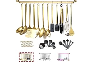Kyraton Gold Cooking Utensils Set: Titanium-Plated Culinary Excellence