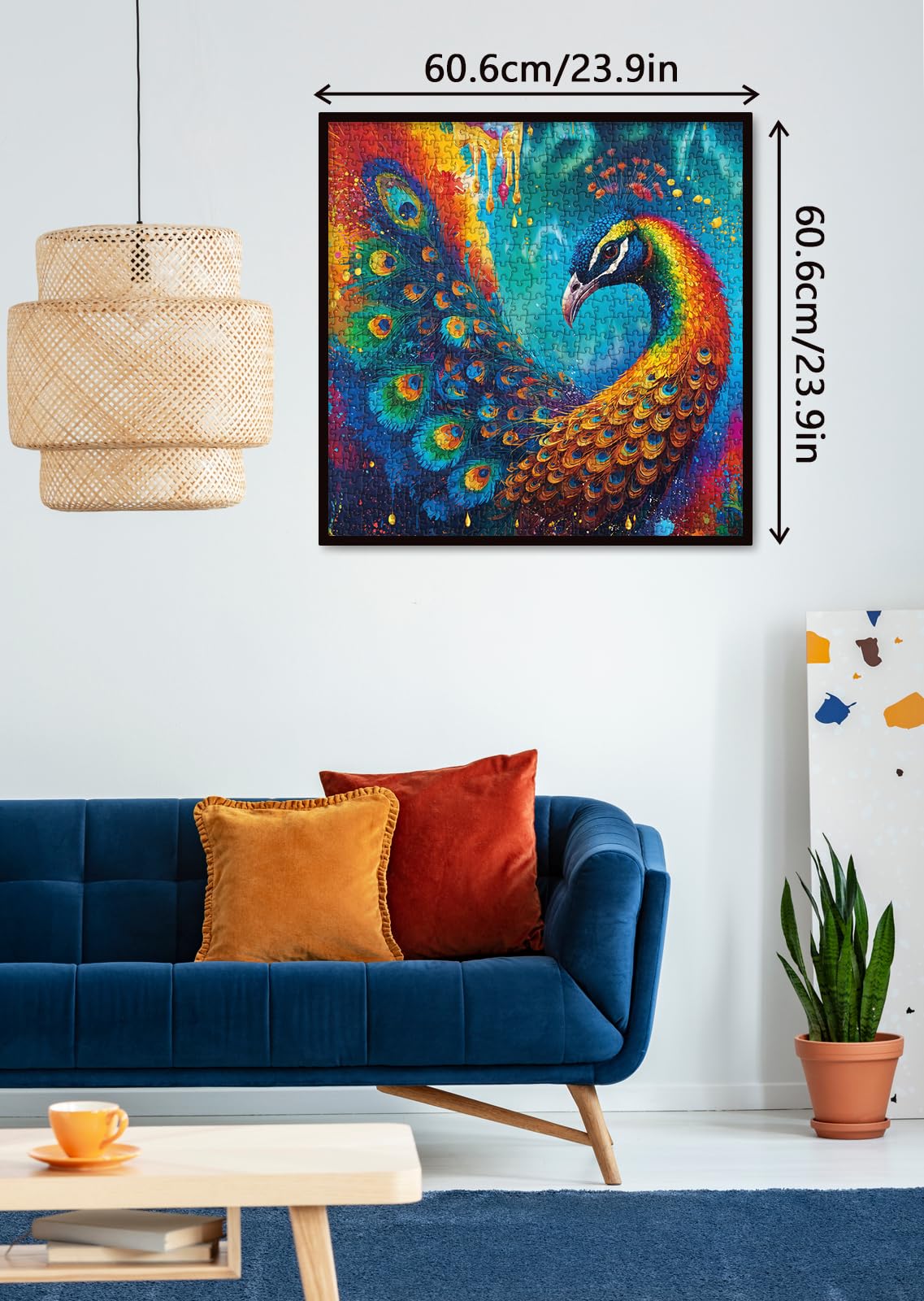 Peacock Puzzle 1000 Piece for Adults, Colorful Peafowl Jigsaw Puzzles Beautiful Bird Art, Funny Rainbow Animal Puzzle As Home Decor - Image 6