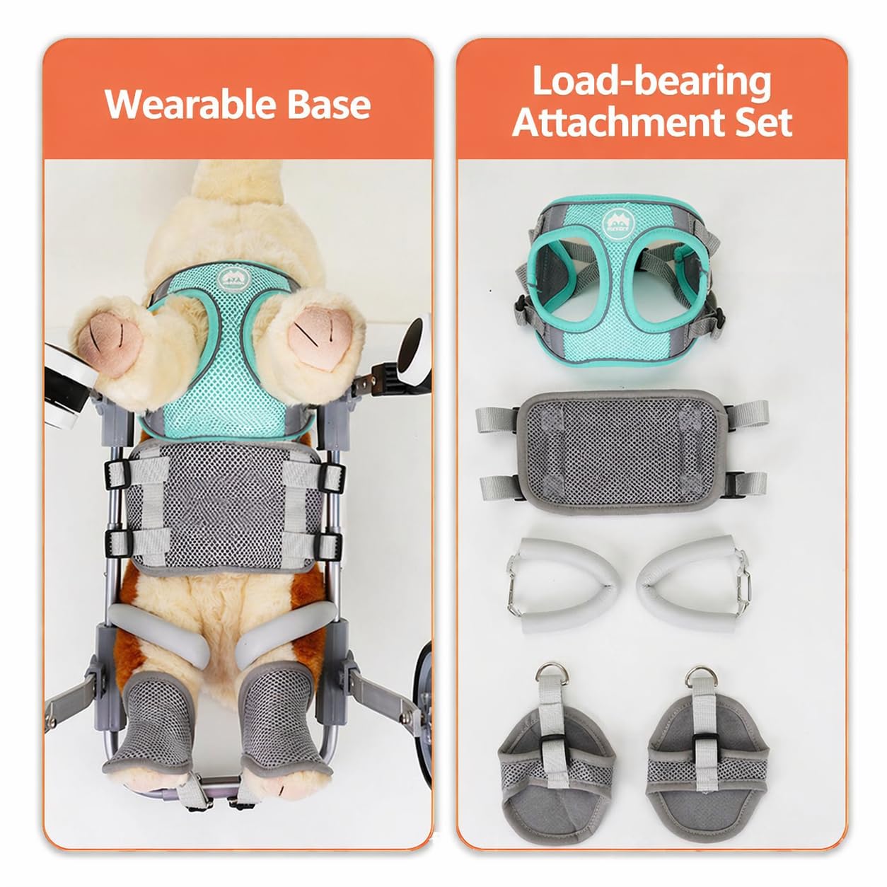Silla De Ruedas para Perros,4 Ruedas para Silla Ruedas Perro XS | Para Perros Discapacitados Y Ancianos,Ayuda Ajustable Para La Movilidad De Mascotas,Ligera Y Estable