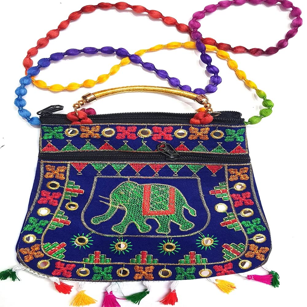 SUMERA WARQ Handicrafts Cotton Embrodery Multicolour Rajasthani Sling Bag for Women & Girls (B09RWLXCJJ) Amazon Price History, Amazon Price Tracker
