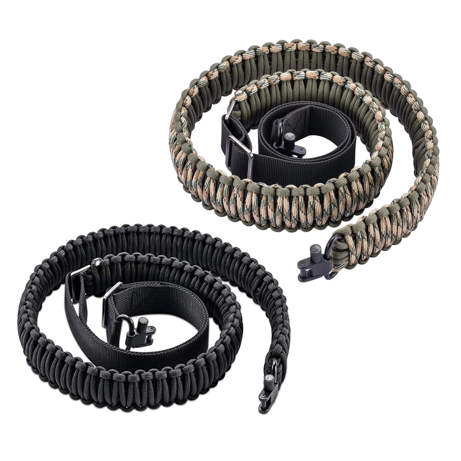 2 Punkt Sling Gewehre Paracord Gurt Rutschfest Paracord Sling Mit Wirbeln Schnell Einstellbare Länge Gurt Jagd Zubehör Einstellbare Länge Gurt Hochfest Paracord