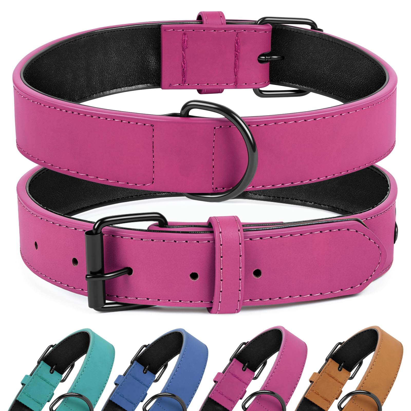 OFFCUP Leather Dog Collar, Soft Durable Adjustable Pet Collar — image 1