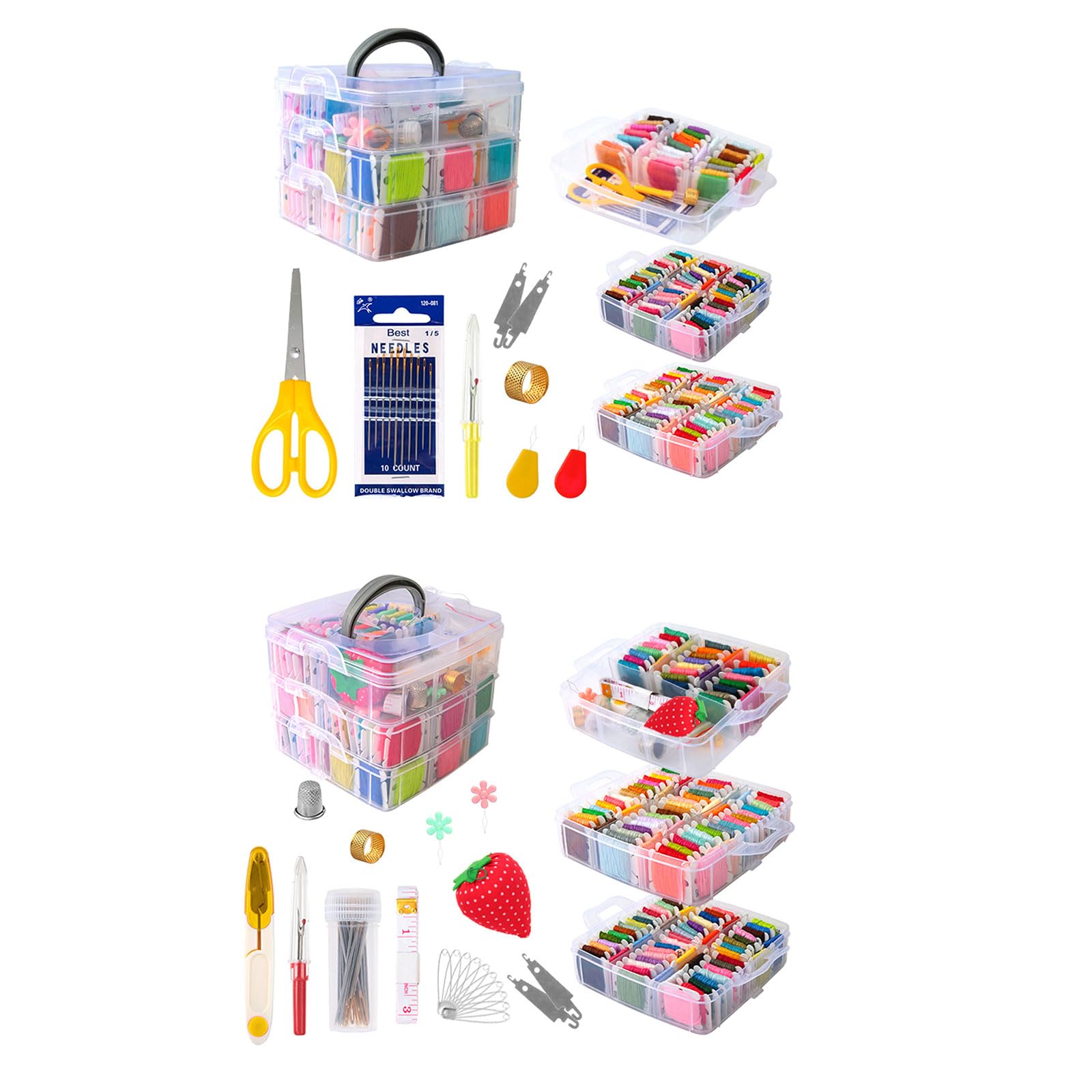 刺繍収納セット Amazon.co.jp: 刺繍糸セット 150色糸刺繍セットとツール 刺繍用3層収納