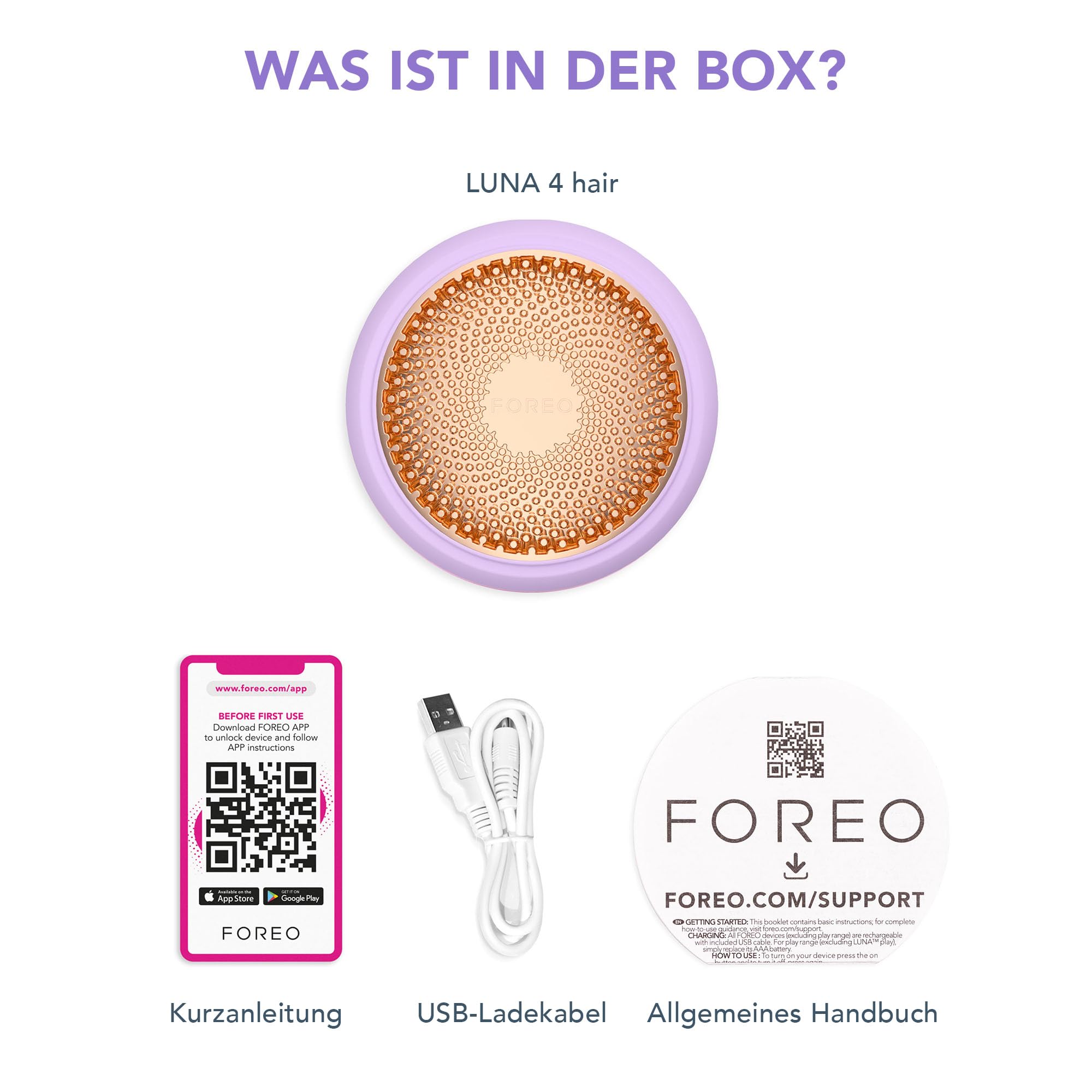 LUNA 4 Hair 2-In-1-Kopfmassagegerät für Haarwuchs mit Rotlicht - Silikon-Kopfhautmassagegerät & Cleanser - Elektrische Kopfhautmassagebürste für Haarwuchs