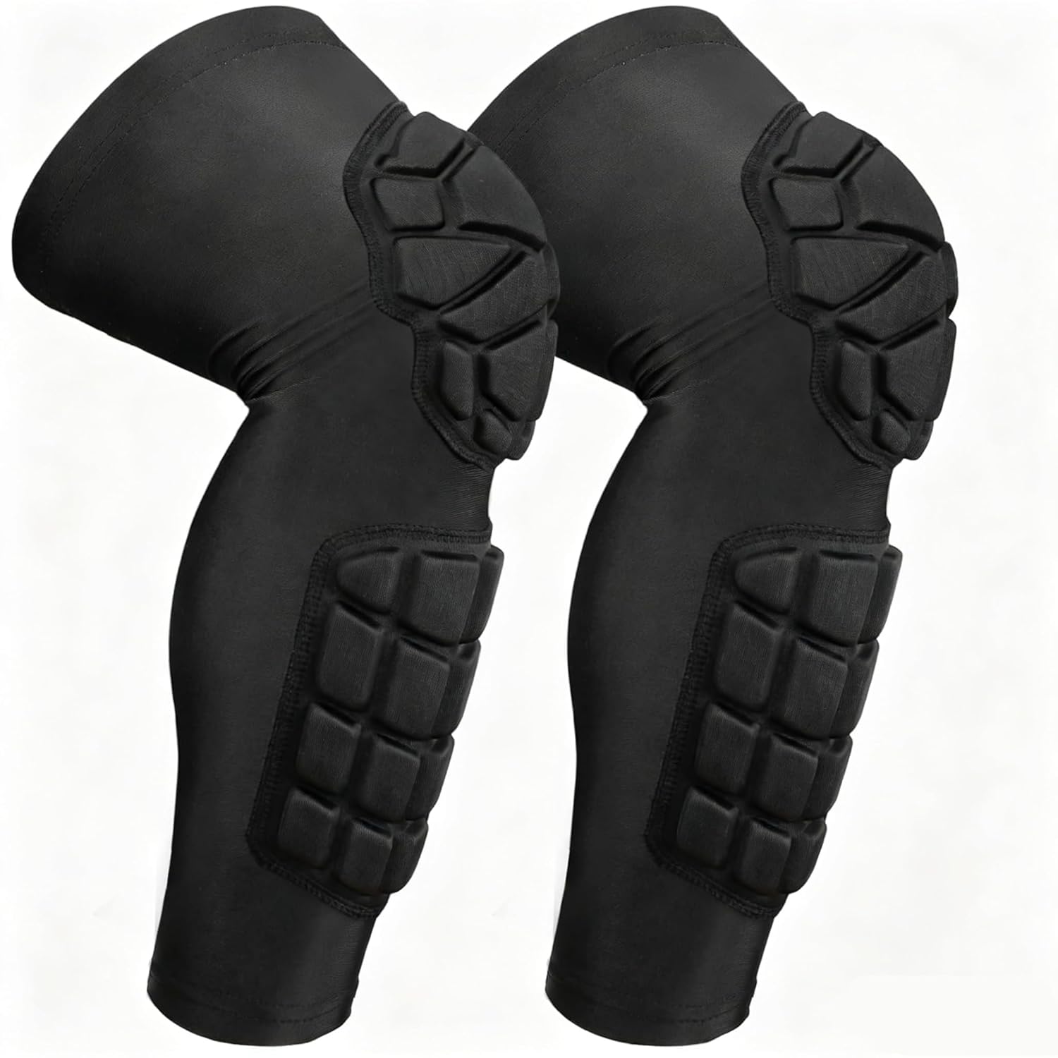 Knee Padded Compression Sleeve, 2 Pack, Adjustable Straps, High-Performance Protective Knee Pads