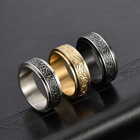 Bagues De Couple Anti-Stress Anxiété Fidget 6mm Pour Amoureux Bague De Mariage En Acier Inoxydable Rotative Bague De Phalange Bijoux Argent 5 Bagues De Couple Anti-Stress Anxiété Fidget 6mm Pour Amoureux Bague De Mariage En Acier Inoxydable Rotative Bague De Phalange Bijoux Argent 5