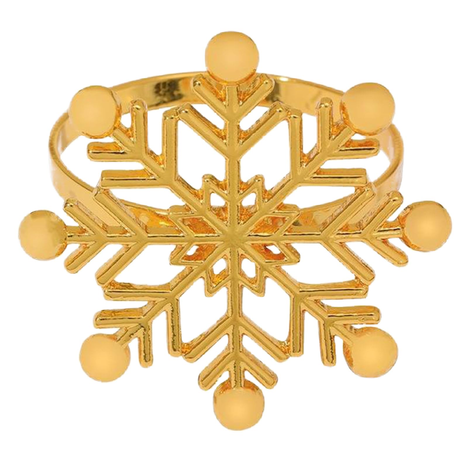 6 Pack Snowflake Napkin Rings Christmas Serviette Holder Buckles Serviette Rings Aluminum for Snowflake Holder