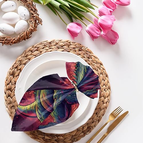 Cloth Napkins Set of 6 Terrible Dinosaurs 20x20 Inch Cloth Napkins Dinosaur and Car Washable Reusable Kitchen Dinner Napkins Table Decor for disponible en Yaxa El Salvador