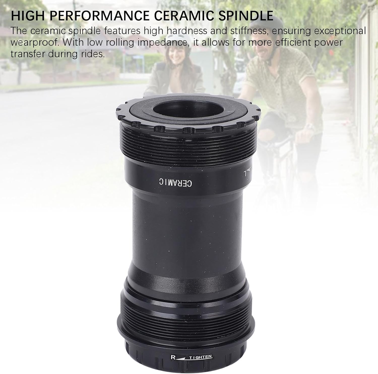 Alomejor Ceramic Bearing Bike Bottom Bracket, Aluminum Alloy Bicycle Bottom Bracket for Cycle Bottom Bracket