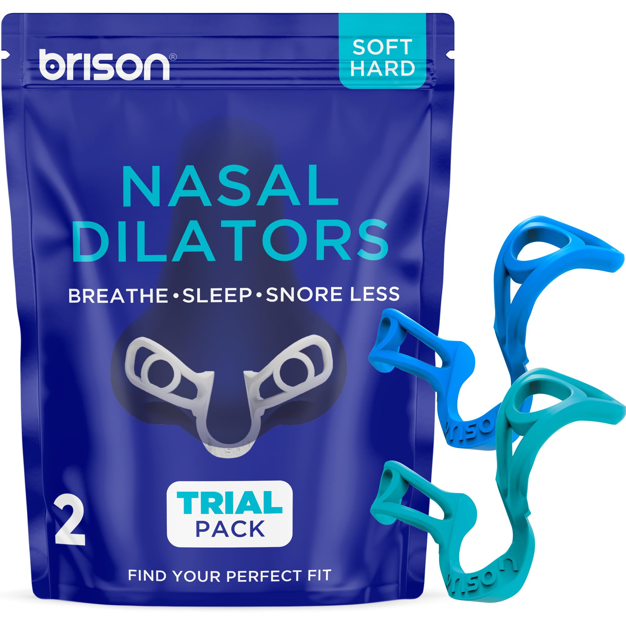 Brison Nasal Dilators for Breathing and Sleeping - 2 Pack Anti Snoring Nose Vents Opener for Better Breathing