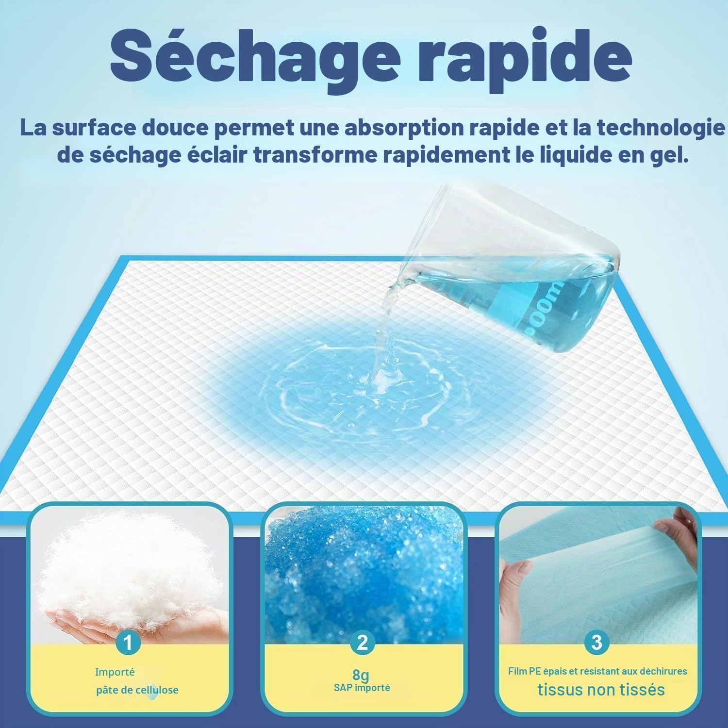 Tapis hygiéniques pour chiots XXXXL 78,7 x 119,4 cm Anti-fuites super absorbants