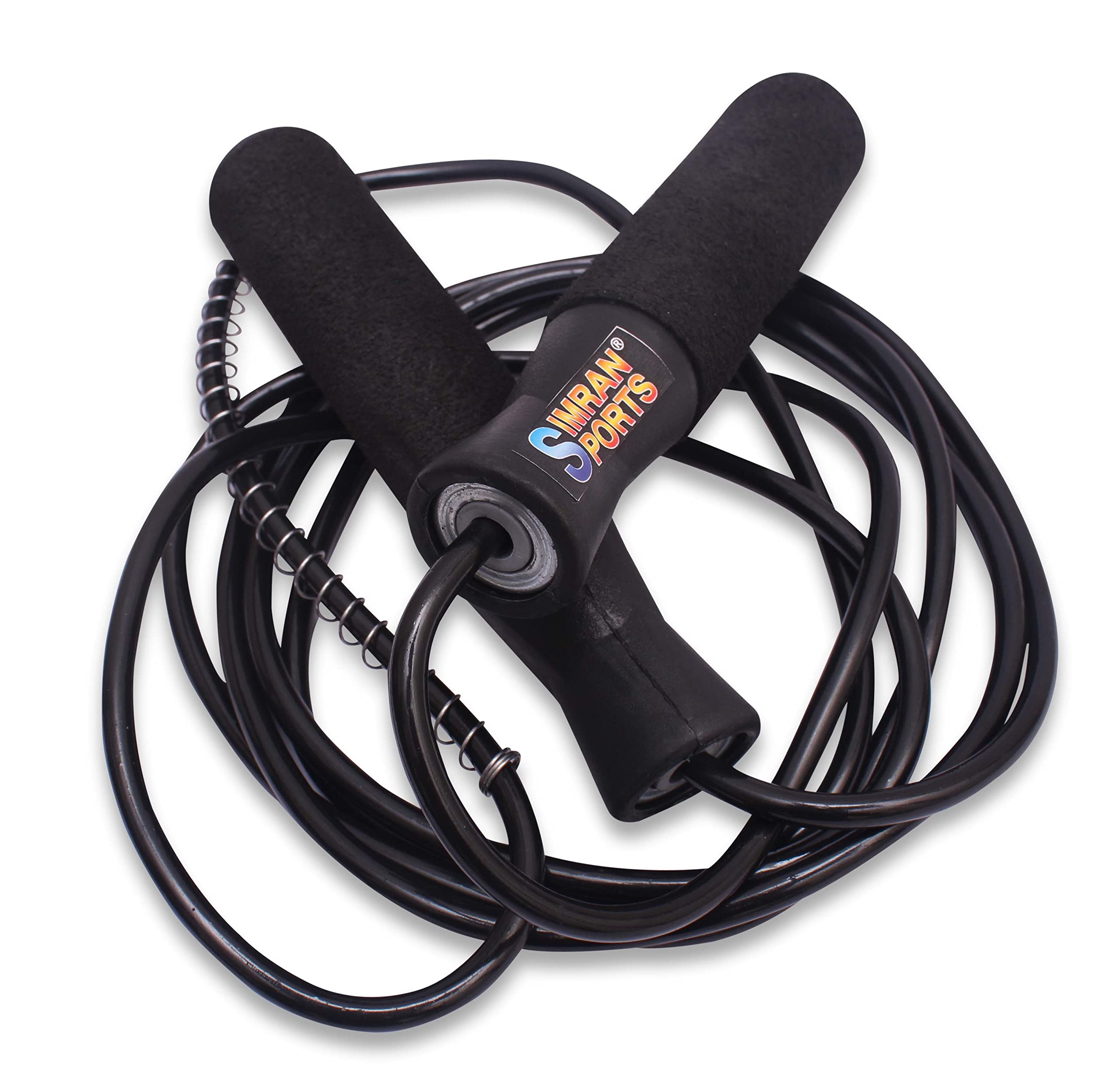 Simran Sports 8ft Black Ball Bearing Skipping Jumping Rope Pack of 1 (B07MHN1T7T) Amazon Price History, Amazon Price Tracker