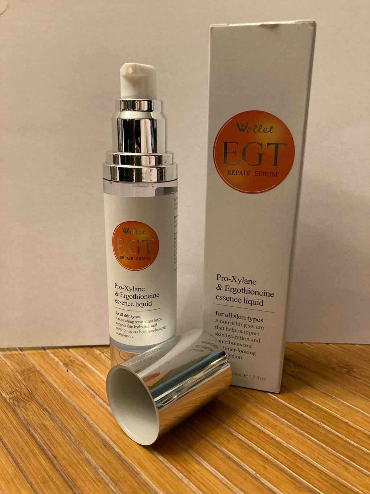 Wollet Hydrating Serum with Ergothioneine, Pro-Xylane & Hyaluronic Acid, Deep Collagen Serum for Active Skin Repair, Anti Aging Wrinkle Filler Facial Care for Women & Men, e1.7 Fl Oz