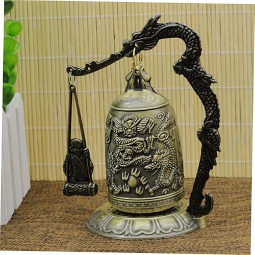 Miniatura 5 de Bell Strike Adornos de oficina, decoración de metal, modelos de metal, adorno de Buda de latón, accesorios para el hogar, campana de dragón, campana