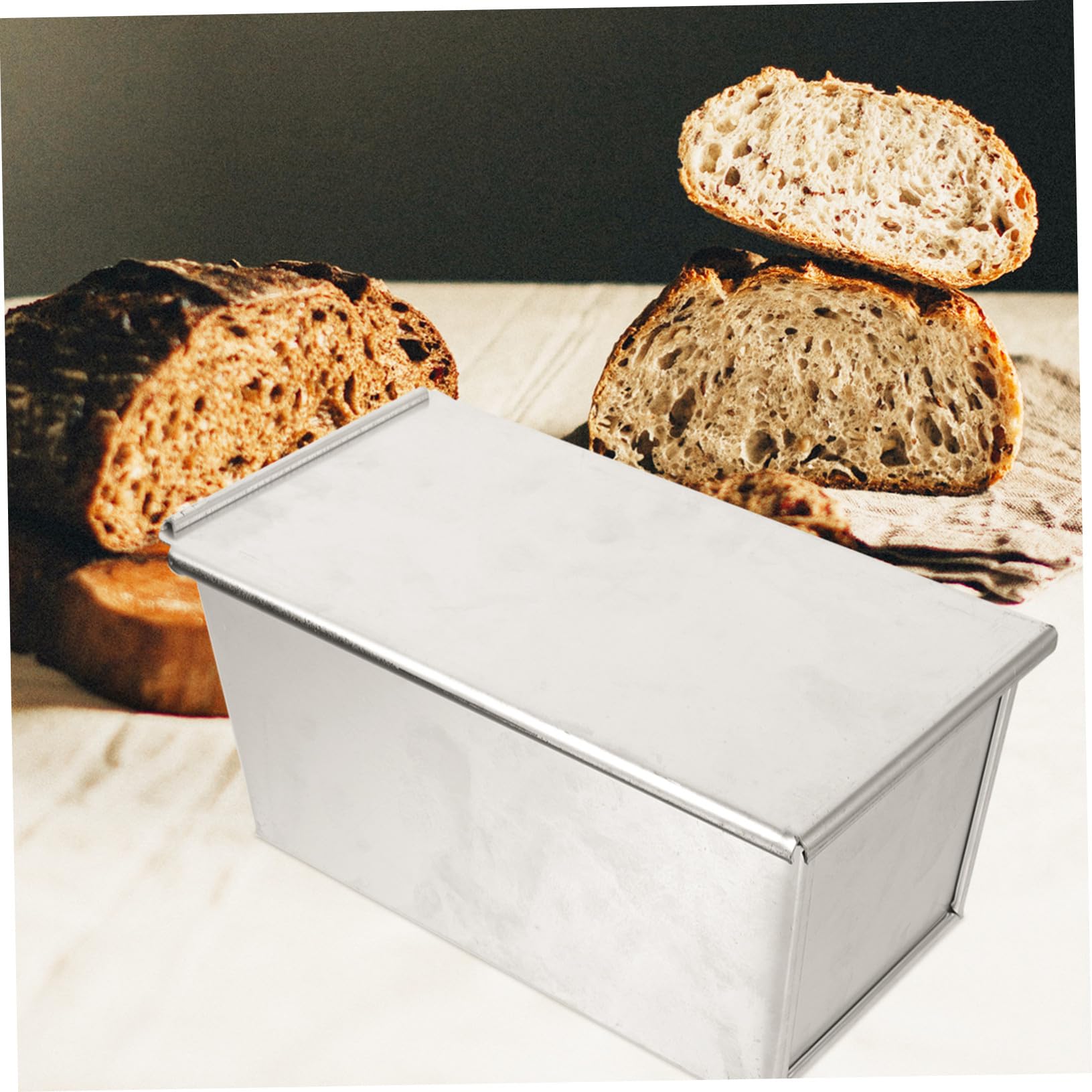 Antihaftbeschichtete Aluminiumlegierung Brotform mit Deckel für Toastbrot Große Kapazität und Gleichmäßige Wärmeverteilung für Bäckerei und Party