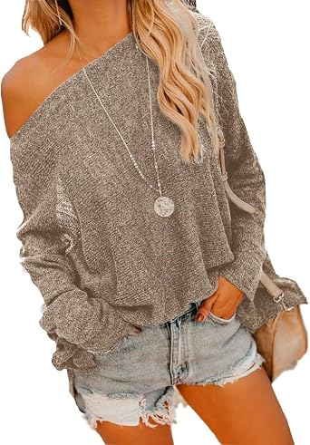 off the shoulder light sweater
