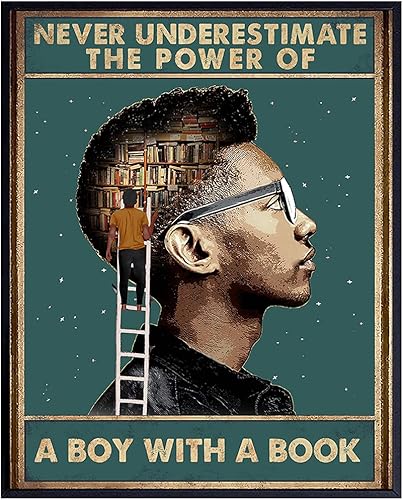 Black African American Wall Art - Inspirational Motivational Classroom Decor - Black Culture Poster - African American Man, Men, Boys, Son - Teacher