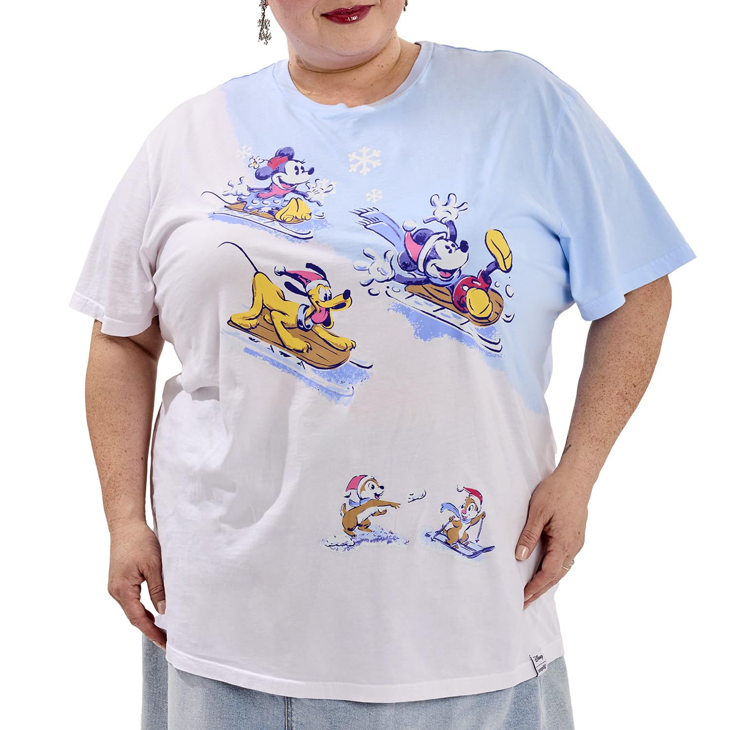 Loungefly Disney Mickey and Friends Winter Wonderland Tee Shirt XL