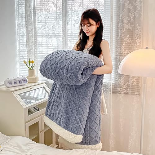 Miniatura 4 de TIANSHU Manta de invierno, manta de vellón, manta cálida, manta de viaje, mantas tamaño Queen, suave al tacto cálido, franela, lavable (39.37 x