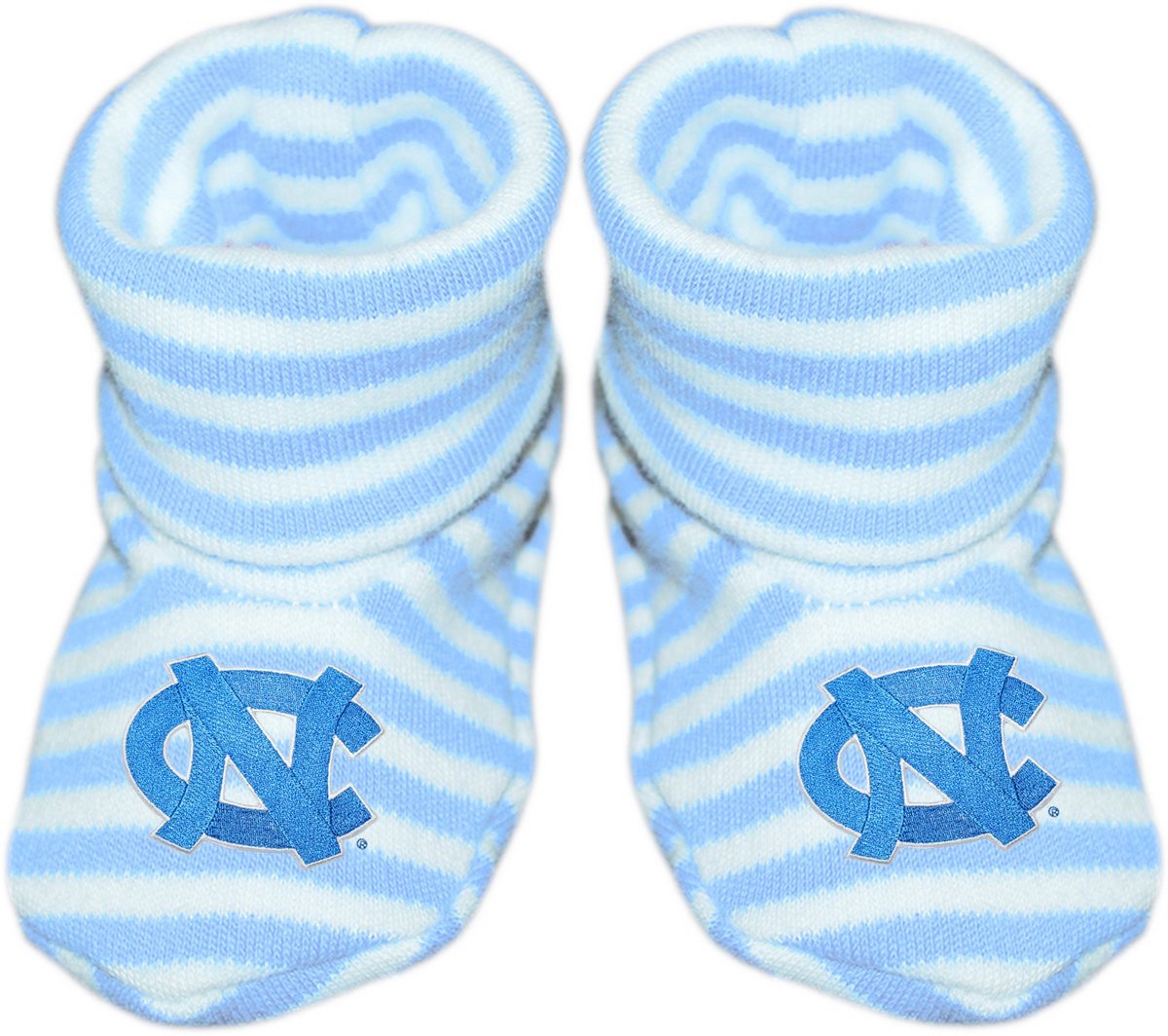 Creative Knitwear University of North Carolina Tar Heels Newborn Baby Striped Bootie Sock