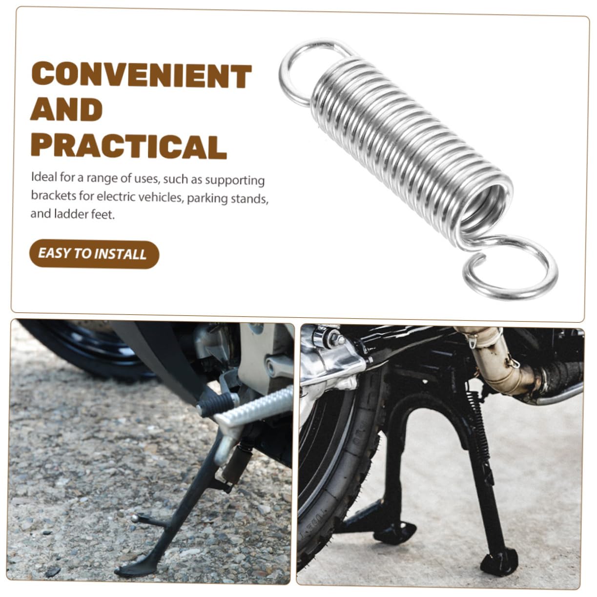 FUNOMOCYA 8pcs Small Springs Kit Stainless Steel Compression Spring Assortment Mechanical for Stands and Ladders