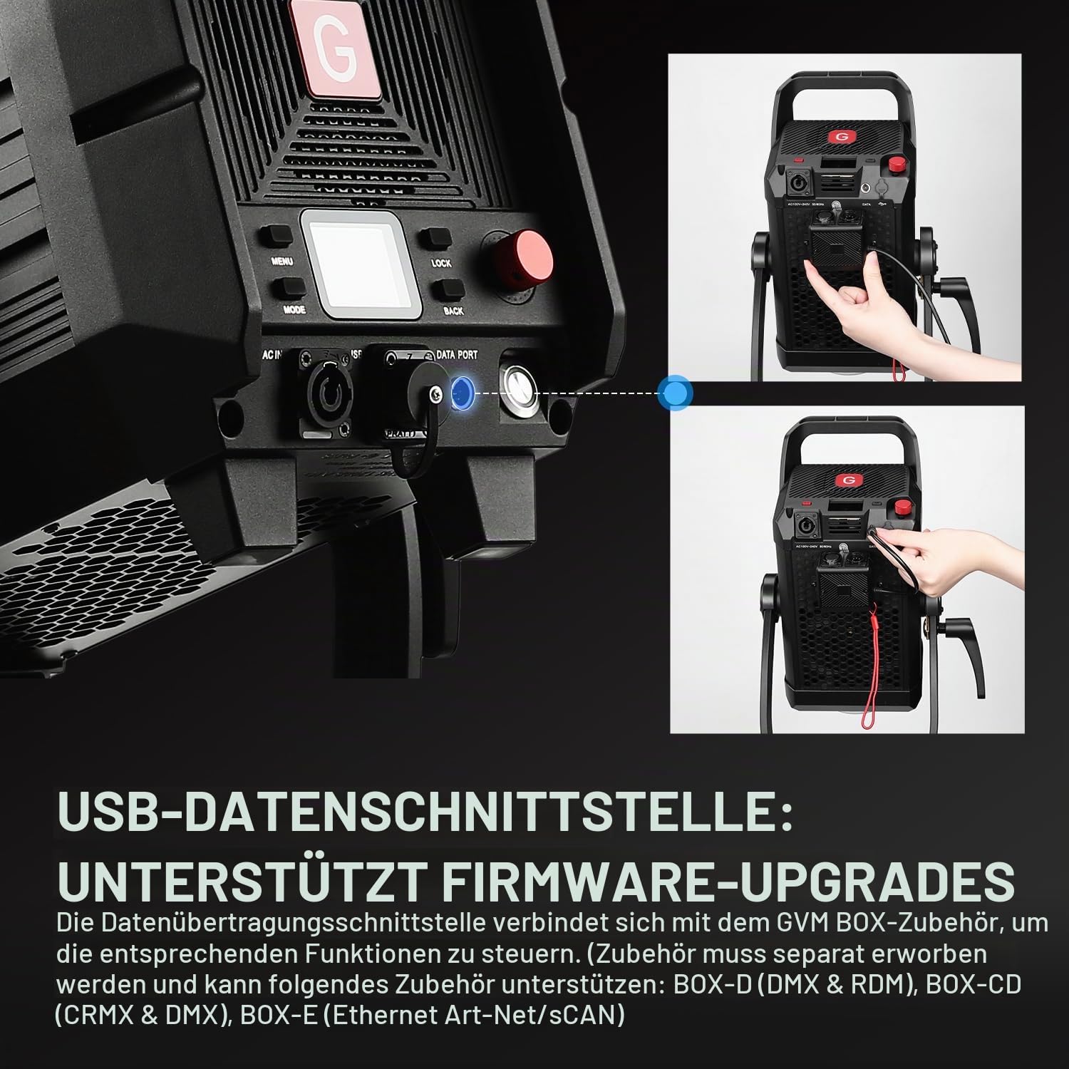 GVM LED Videoleuchte, 1200W Bi-Color COB Studioleuchte Videolicht 42800lux/3m Dauerlicht Fotografie Licht für Fotostudio, Film, Video, Videolampe,Fotolicht 12 Lichtszenen, CRI97+ DMX/APP-Steuerung