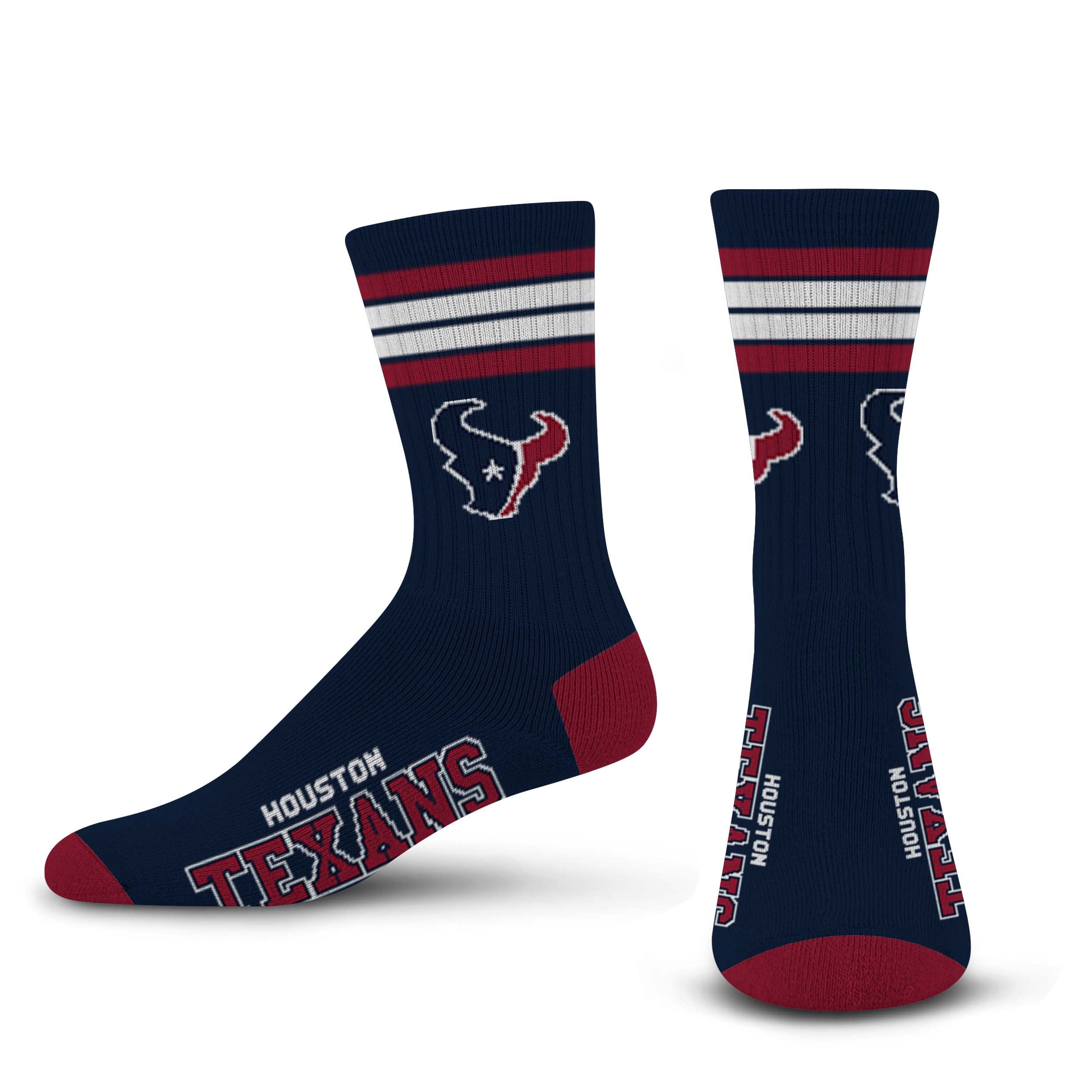 For Bare Feet Men's NFL 4-Stripe Deuce Football Performance Crew Socks โ image 1