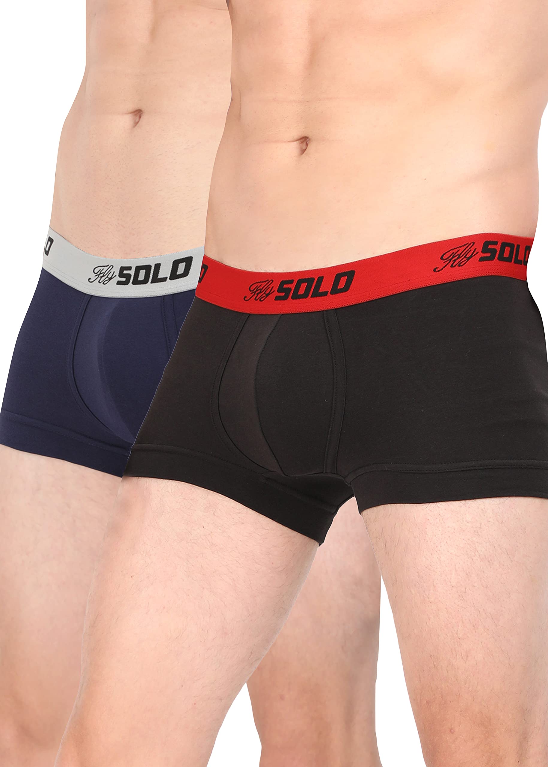 SOLOMens Neo-Tech Fabric Ultra Soft Comfy Breathable Cotton Stretch Boxer Short Trunk - Pack of 2