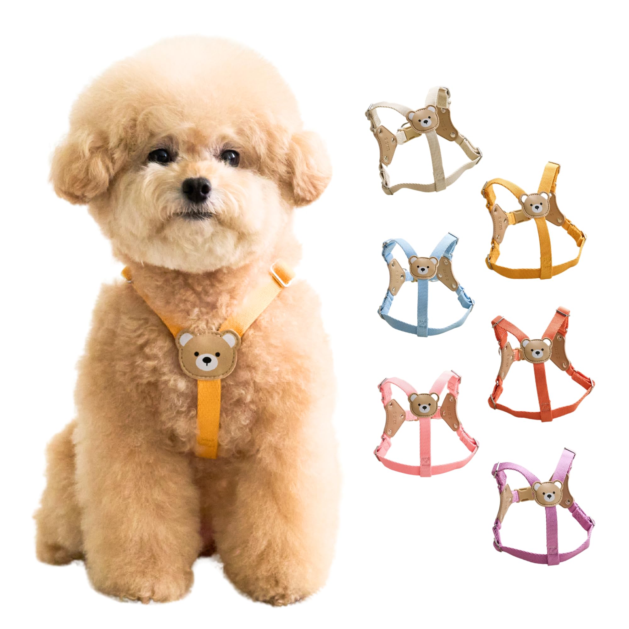 Amazon | 【BYBONG】くまさんハーネス 小型犬 (XS, イエロー) | BYBONG