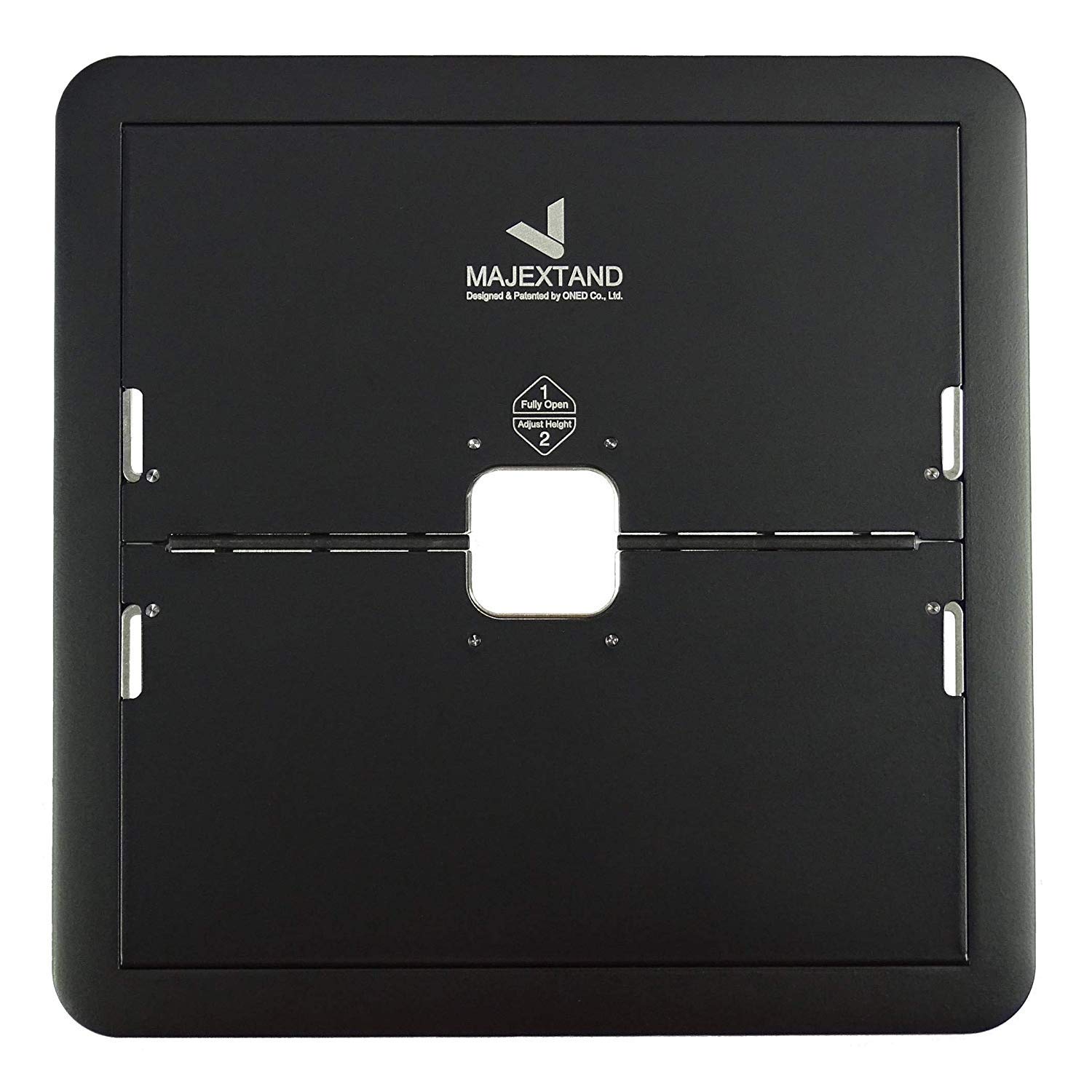 Innovative laptop stand, 7 levels, adjustable, extremely flat, material: stainless steel, in black.