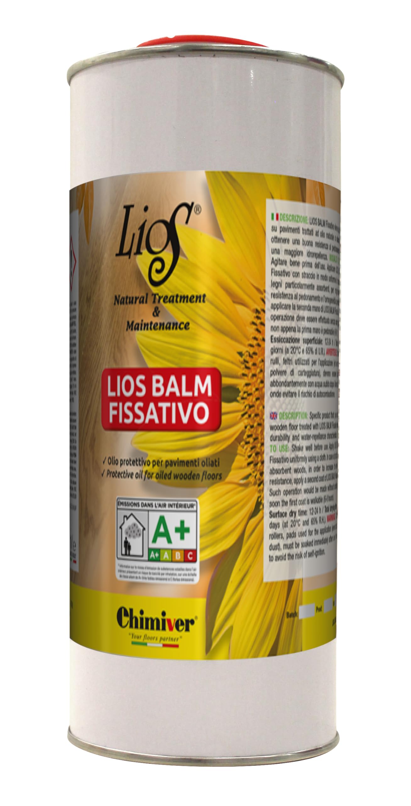 Chimiver® - Lios Balm Fissativo| Fissativo per pavimenti in legno trattati con olio naturale - 2L