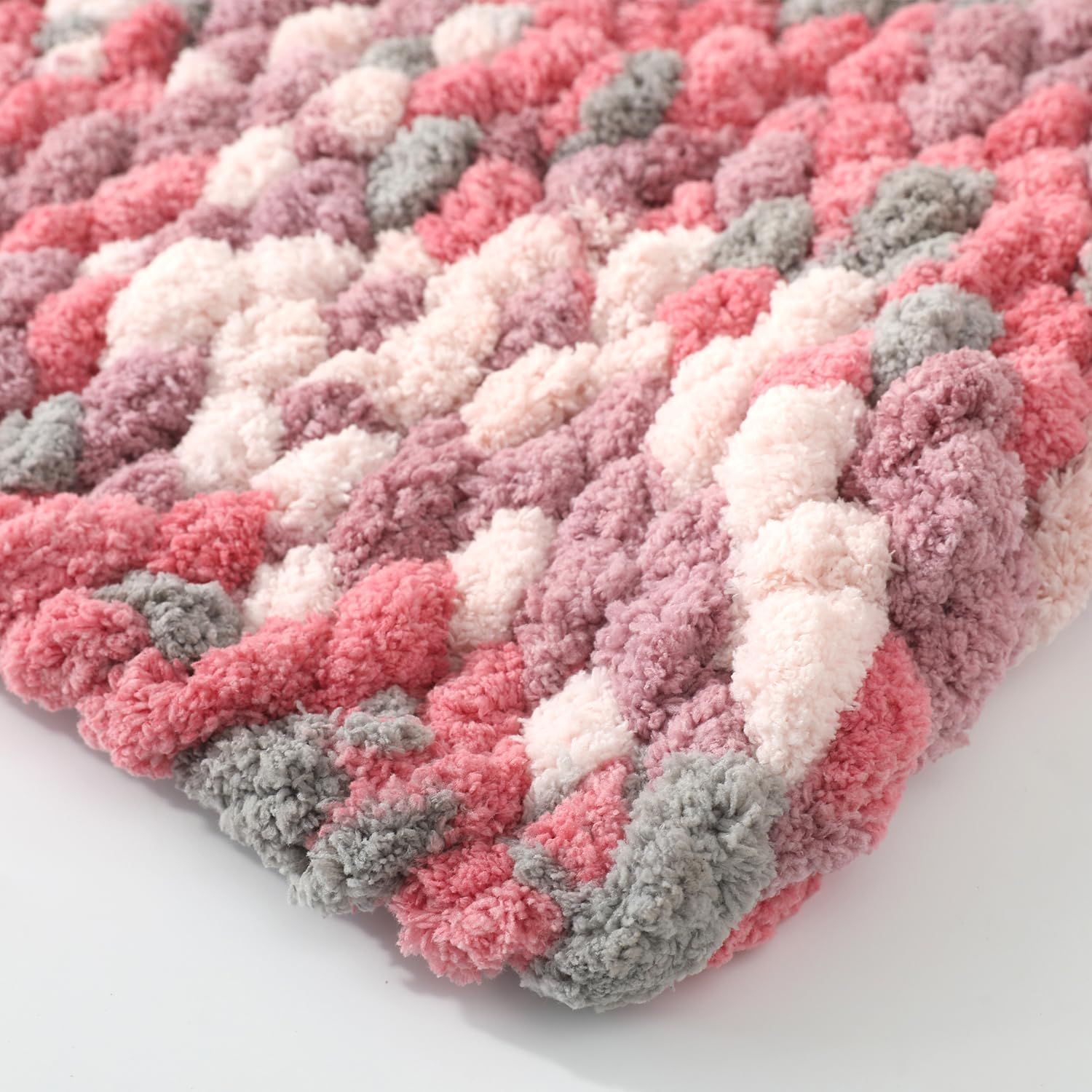 Chunky Chenille Yarn - Bulky Thick Fluffy Yarn for Crocheting and Knitting Blankets, Soft Plush Yarn, 8 Jumbo Pack 30.5 (Cherry Blossoms Fall) image 5