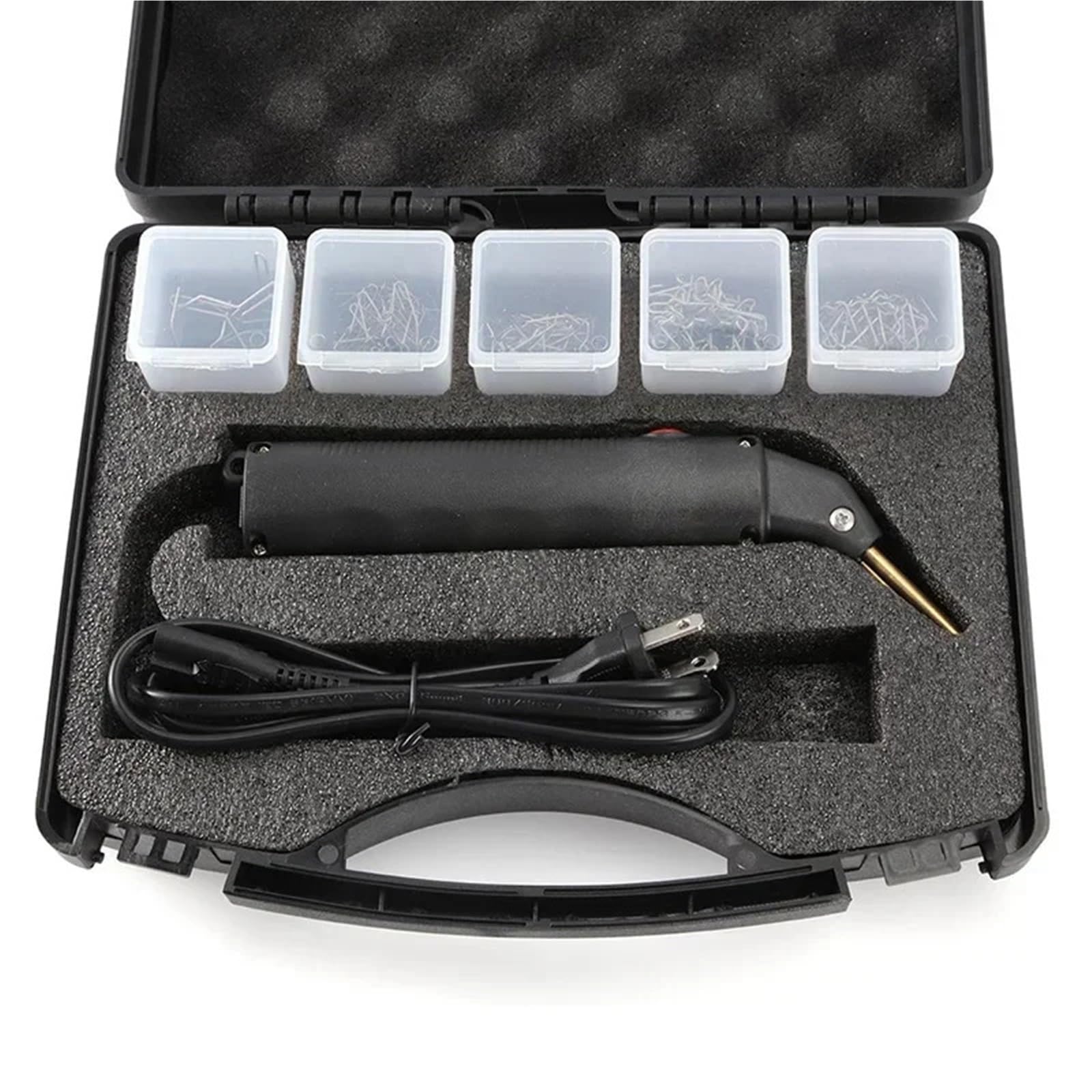 Kit Riparazione Paraurti Auto Pistola per Saldatura elettrica con 400 Punti Metallici, Macchina per la Riparazione di Crepe in plastica, Strumenti per la Riparazione del paraurti