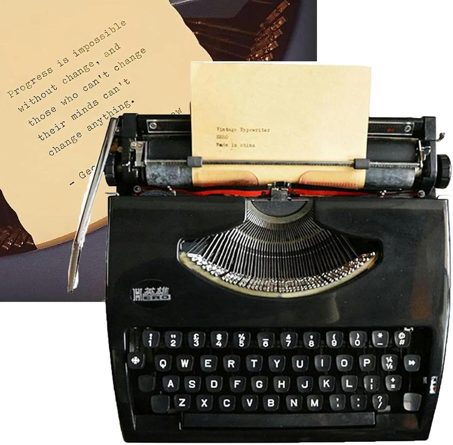 Machine Typewriter, Retro Manual Typewriter, Creative Vintage Typewriterlying, Functional Vintage-Inspired Home Decor with Case- Literary Retro Collection Gift